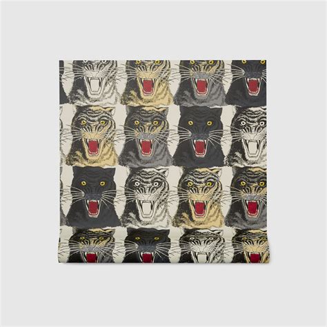 gucci tiger face print wallpaper